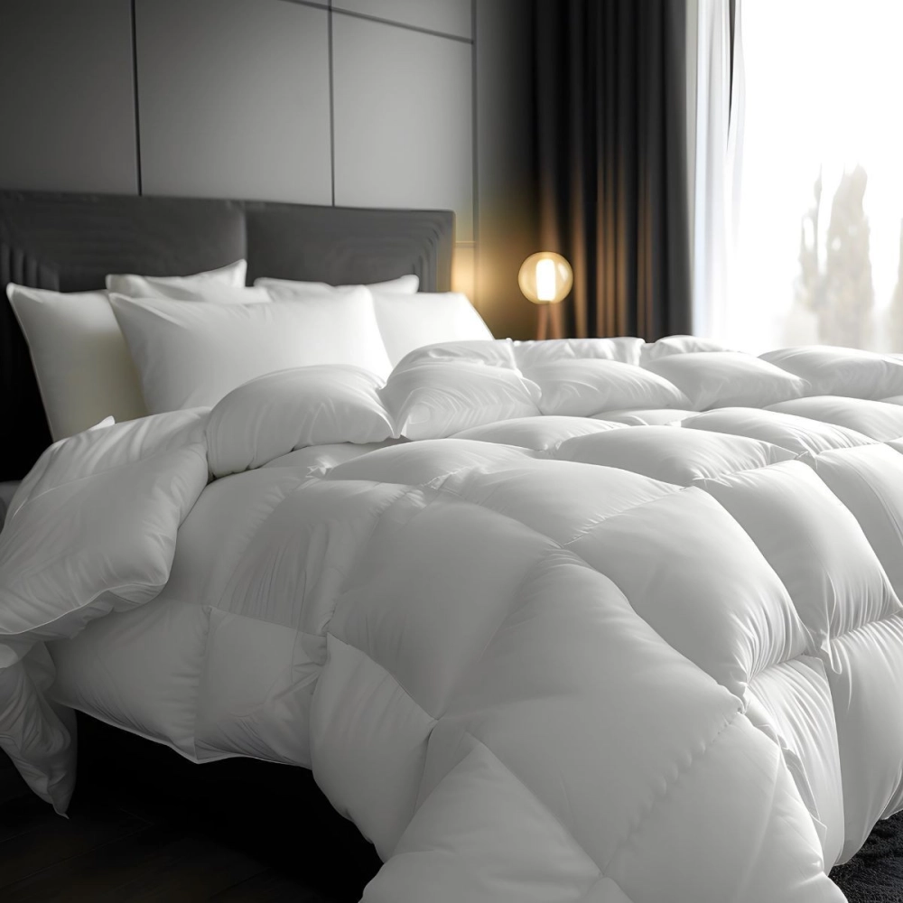 Couette naturelle hiver 360 g/m² - Fabrication française - Garnissage 30% duvet et 70% plumette – Chaude et gonflante