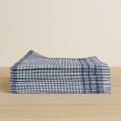 Mouchoirs de Travail Carreaux Bleu et Blanc (Lot de 12)