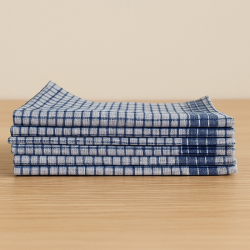 Mouchoirs Carreaux Bleu et Blanc 50x50cm PAUL