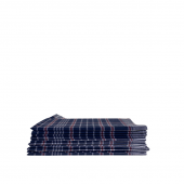 Lot de 12 mouchoirs de travail carreaux André 100 % coton sur fond blanc