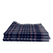 Lot de 6 mouchoirs de travail carreaux André 100 % coton sur fond blanc