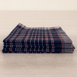 Lot de 6 mouchoirs de travail carreaux André 100 % coton sur fond d'ambiance