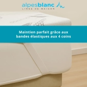 Surmatelas à mémoire de forme 5,5cm – Visco et fibres de bambou – Confort ergonomique – Anti-allergique – Déhoussable et lavable