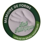 Surmatelas à mémoire de forme 5,5cm – Visco et fibres de bambou – Confort ergonomique – Anti-allergique – Déhoussable et lavable