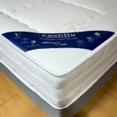 Matelas Lantilly - Couchage latex 23 cm, 7 zones, Confort ferme - Fabrication Française - Bambou bio et laine - Anti-acarien