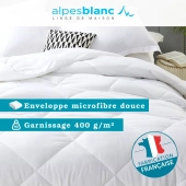 Couette synthétique lavable à 95° 200x200 cm - Fabrication française - Garnissage fibre creuse siliconée – Hygiénique
