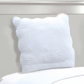 Zoom Couvre lit Boutis  Blanc 100% coton 1 place 180x240cm + 1 taie d'oreiller 65x65cm