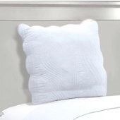 Couvre lit blanc 1 personne 180x240 cm + 1 taie 100% coton - Boutis lit simple ou Jeté de canapé