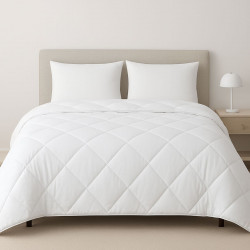 Couette synthétique lavable à 95° 140x200 cm - Fabrication française - Garnissage fibre creuse siliconée – Hygiénique