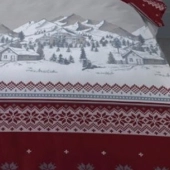 Housse de couette Navacerrada en flanelle 140x200 cm + taie - 100 % coton d'hiver - Inspiration montagne - Pour lit une place