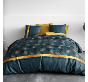 Housse de couette GINKO 100 % coton + 2 taies