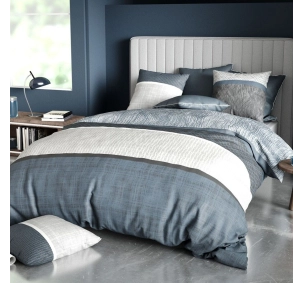 Housse de couette BREHAT 220x240cm  100% Coton 57 fils/cm²