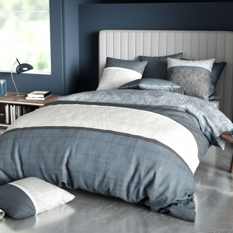 Housse de couette BREHAT 220x240cm  100% Coton 57 fils/cm²