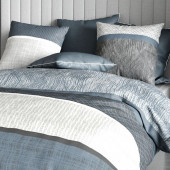 Housse de couette BREHAT 240x260cm 100% coton, vendue avec 2 aties assorties