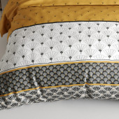 Détails des motifs de la housse de couette 220x240 cm Léo 100% coton