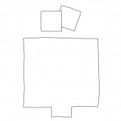 Housse de couette HANA 100% coton percale 71 fils à rayures terracotta et sable avec finition rabat à border.