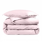 Housse de couette unie 100% percale de coton 80 fils + Taie(s) 65x65 cm – Fabriquée en Europe – Doux et respirant - Oeko-Tex®