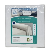 Protège traversin 45x230 cm coton molleton 200g - Sous-taie absorbante et respirante, protection pour traversins 160 et 180 cm