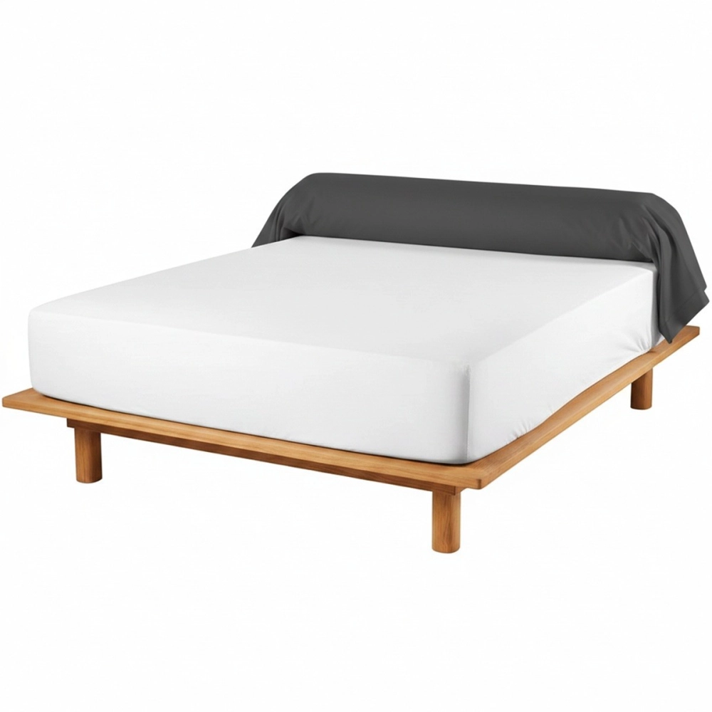 Taie de traversin 45x230 cm en coton 57 fils/cm² doux et résistant - Fabrication française - Pour traversins 160 et 180 cm