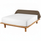 Taie de traversin 45x230 cm en coton 57 fils/cm² doux et résistant - Fabrication française - Pour traversins 160 et 180 cm