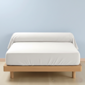 Protège traversin 45x230 cm coton molleton 200g - Sous-taie absorbante et respirante sur un lit