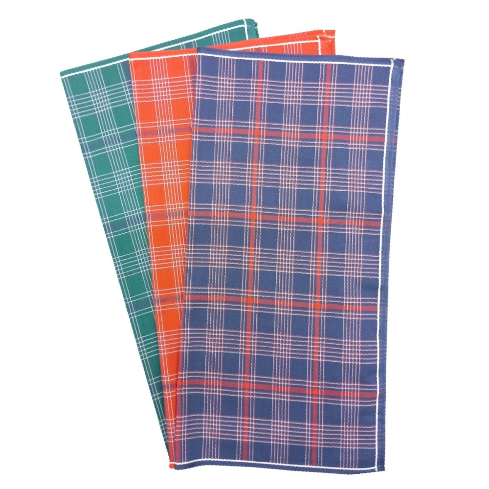 Lot de 6 mouchoirs homme Gauthier 100% coton jumel 42x42 cm - Mouchoirs tissu à carreaux - Résistants et élégants