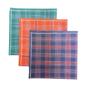 Lot de 12 mouchoirs Gauthier 42x42 cm 100% coton jumel - Mouchoirs homme à carreaux - Durables, doux et réutilisables