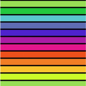Serviette de plage au motif rayures multicolore, zoom sur les motifs
