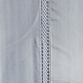 Broderie housse de couette grise 220x240 cm satin de coton 120 fils/cm²