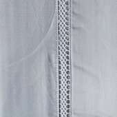 Housse de couette brodée 220x240 cm satin de coton 120 fils/cm² avec taies à volant 65x65 cm - Luxe et élégance