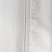 Housse de couette brodée 220x240 cm satin de coton 120 fils/cm² avec taies à volant 65x65 cm - Luxe et élégance