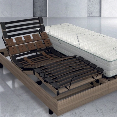 Sommier relaxation 2x80x200 cm tête et pieds relevables