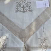 Chemin de table linéa chic, couleur lin, en coton & lin - 45x150 cm