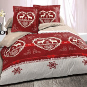 Housse de couette Chalet Winter Rouge