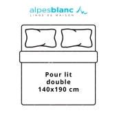 Couvre lit imprimé ginko vert 220x240 cm - Boutis floral conçu pour lit double + 2 taies