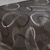Zoom sur les motifs du couvre lit boutis Eclipse Gris 220x240 cm