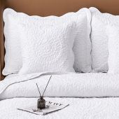 taies d'oreillers assorties blanche 65x65cm