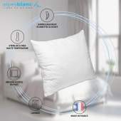 Oreiller Valan double couches en plumes et duvet - Fabrication française - Ultra moelleux - Souple ou Plat
