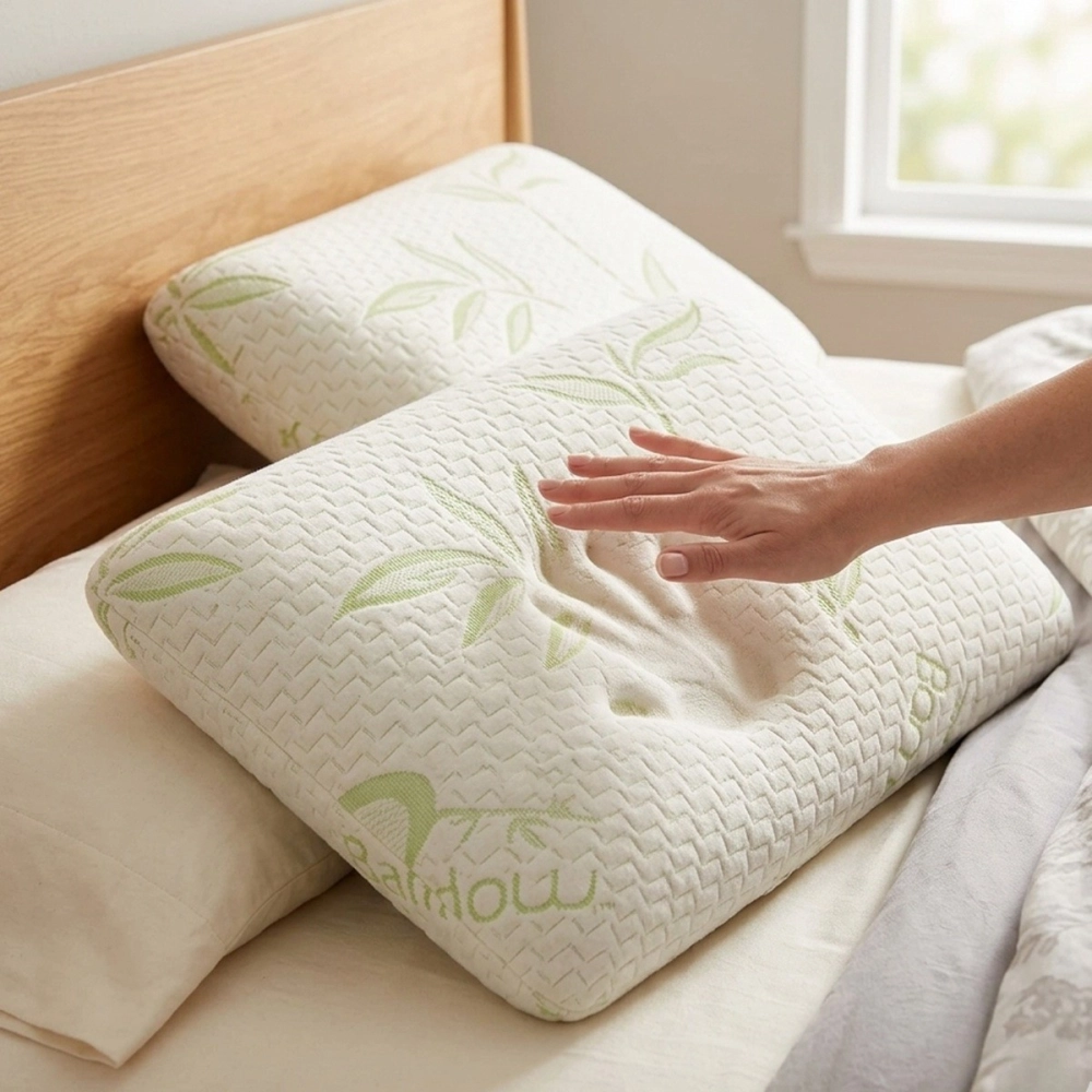 Lot de 2 Oreillers Rectangulaires à Mémoire de Forme VISCO 40x60cm – Confort Ergonomique, Soutien Cervical Optimal, Déhoussable