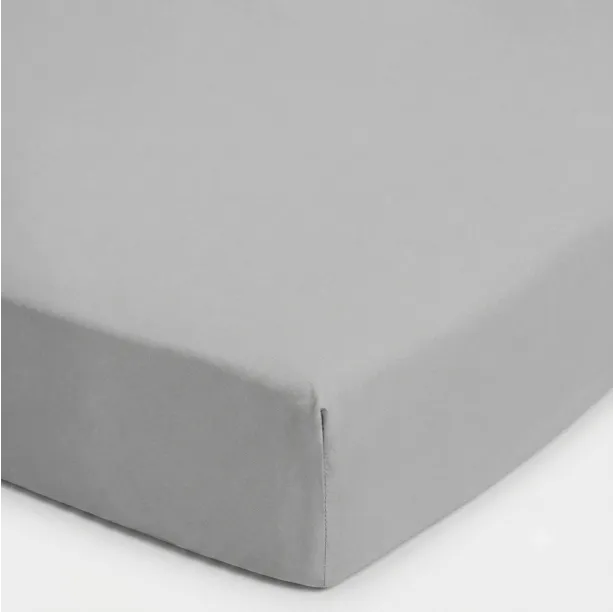 Drap housse uni 100% Coton 57 fils grand bonnet 30 cm - idéal pour s'accorder à vos housses de couette montagne - confort