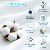 Housse de couette unie 100% percale de coton 80 fils + Taie(s) 65x65 cm – Fabriquée en Europe – Doux et respirant - Oeko-Tex®