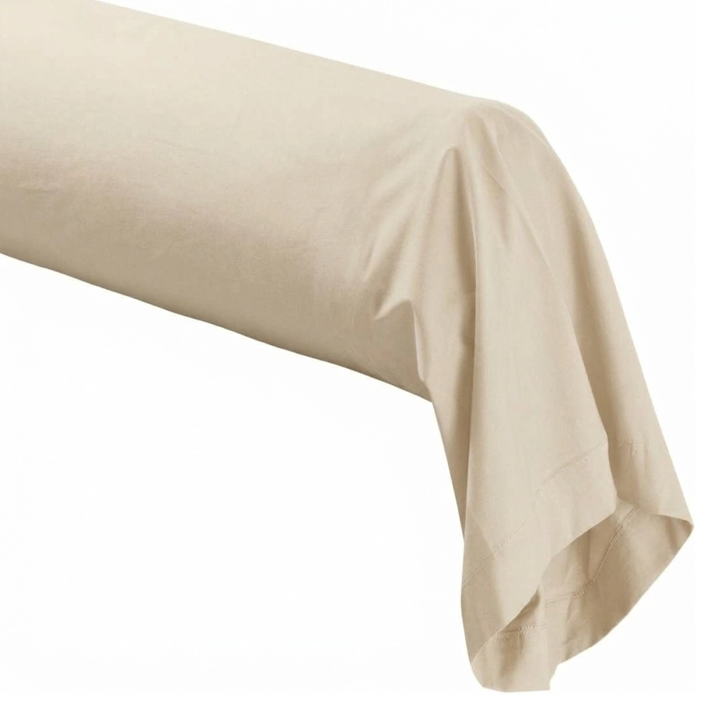 Taie de traversin 45x185 cm en percale de coton 80 fils/cm² - Couelur grand teint, Oeko-Tex