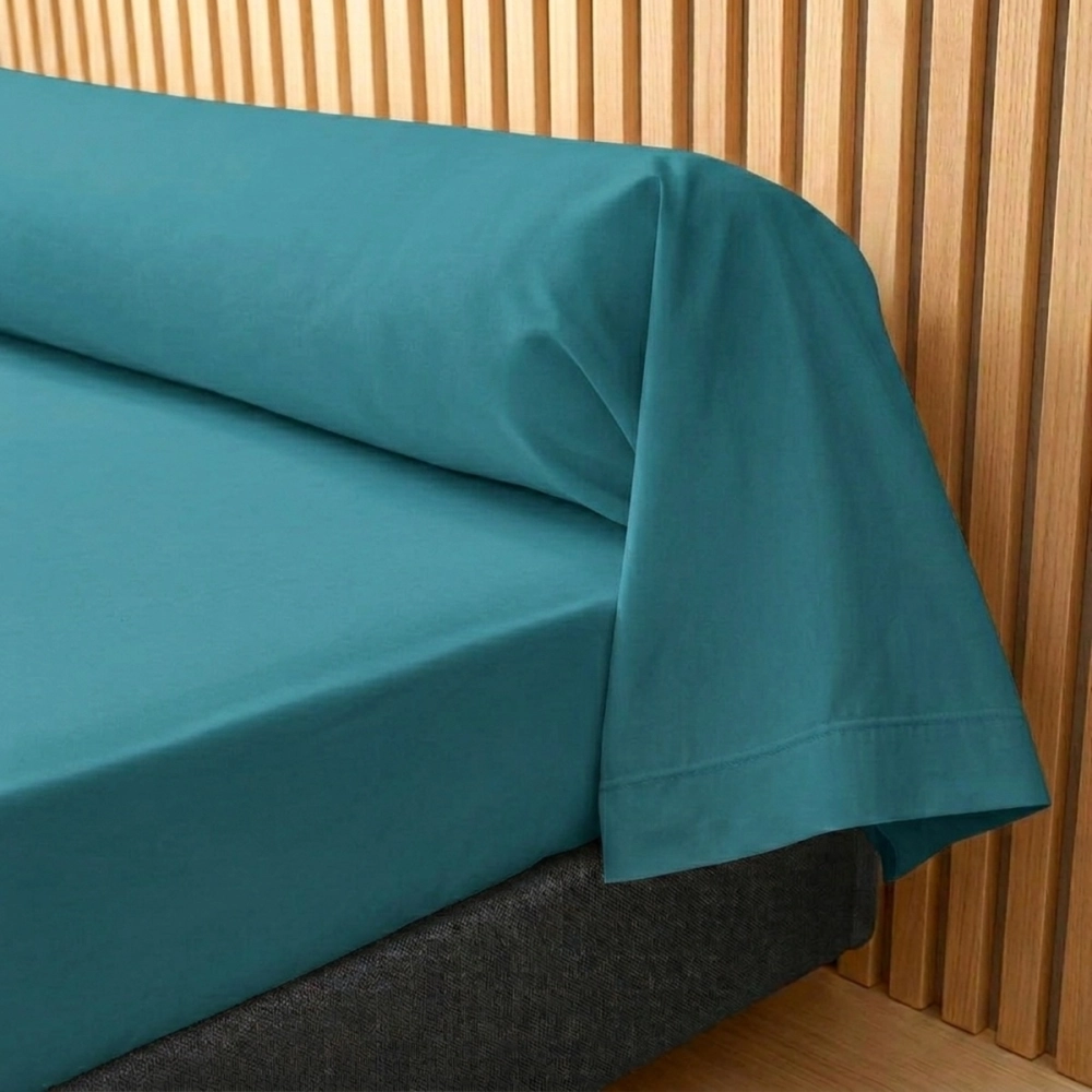 Taie de traversin 45x185 cm en percale de coton 80 fils/cm² - Couelur grand teint, Oeko-Tex