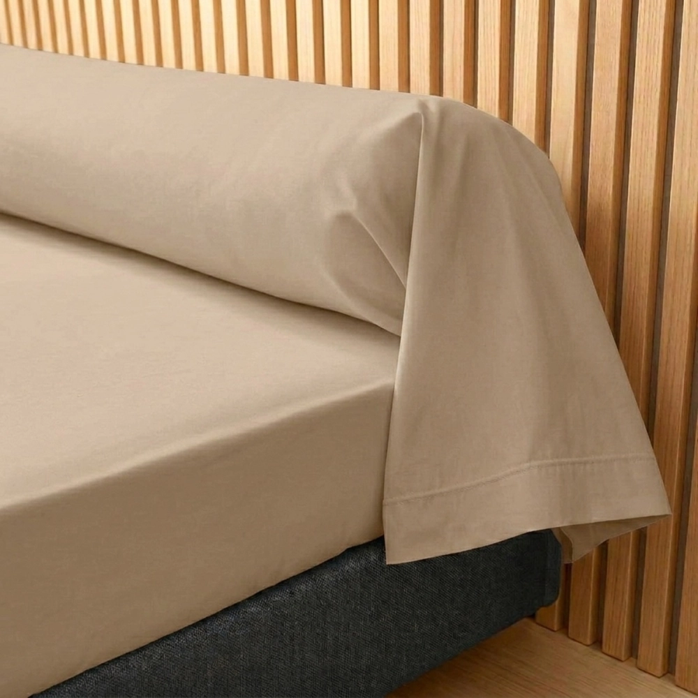 Taie de traversin 45x185 cm en percale de coton 80 fils/cm² - Couelur grand teint, Oeko-Tex