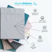Taie de traversin 45x185 cm en percale de coton 80 fils/cm² - Couelur grand teint, Oeko-Tex