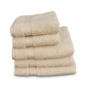 Lot de 5 serviettes de bain 100% coton 600g/m² - Absorption, douceur & moelleux, 3 tailles, fabriquées au Portugal
