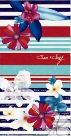 Serviette de plage Sun & Surf Flower 95x175