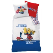 Housse de Couette 140x200cm Les Minions Scooter