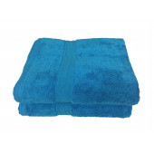 Lot de 5 Grandes Serviettes Eponge 600 g/m²  100 % coton - Turquoise