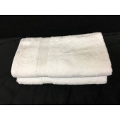 Lot de 5 Grandes Serviettes Eponge 600 g/m²  100 % coton - Blanche